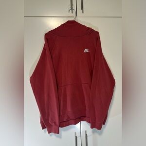 Nike Sportswear Fleece Funnel Neck Hoodie Burgendy Red Women's 2XL BV4116-661